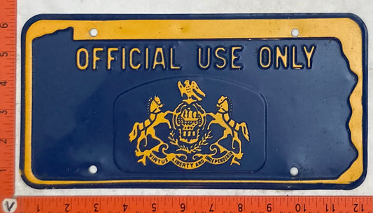 Undated Pennsylvania #Official Use Only License Plate