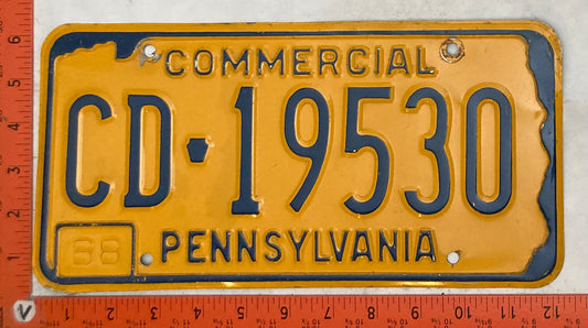 1968 Pennsylvania #CD-15530 Commercial License Plate