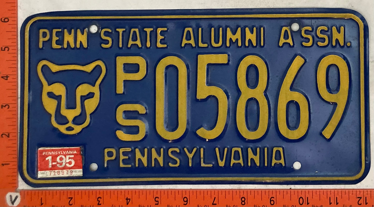 1995 Pennsylvania #P/S 05869 Passenger License Plate