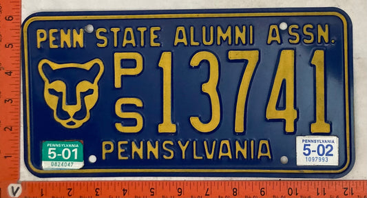 2002 Pennsylvania #P/S 13741 Passenger License Plate