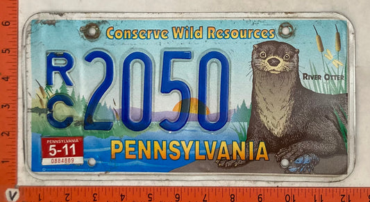 2011 Pennsylvania #R/C 2050 Passenger License Plate