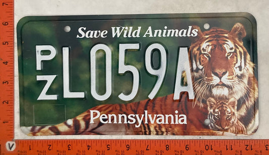 Undated Pennsylvania P/Z L059A Passenger License Plate