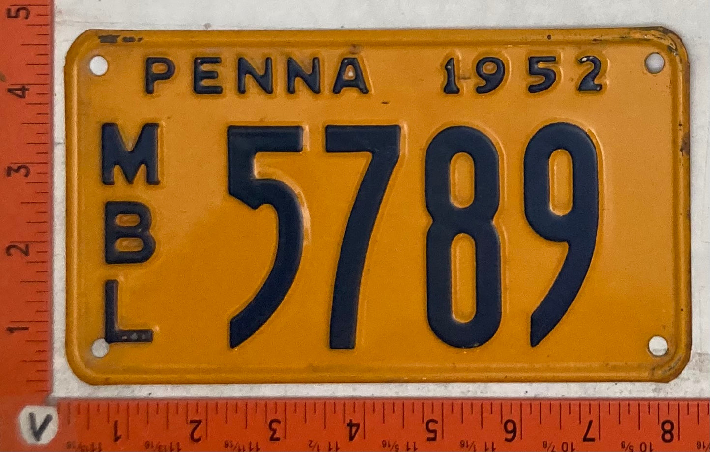 1952 Pennsylvania #5789 Motorboat License Plate