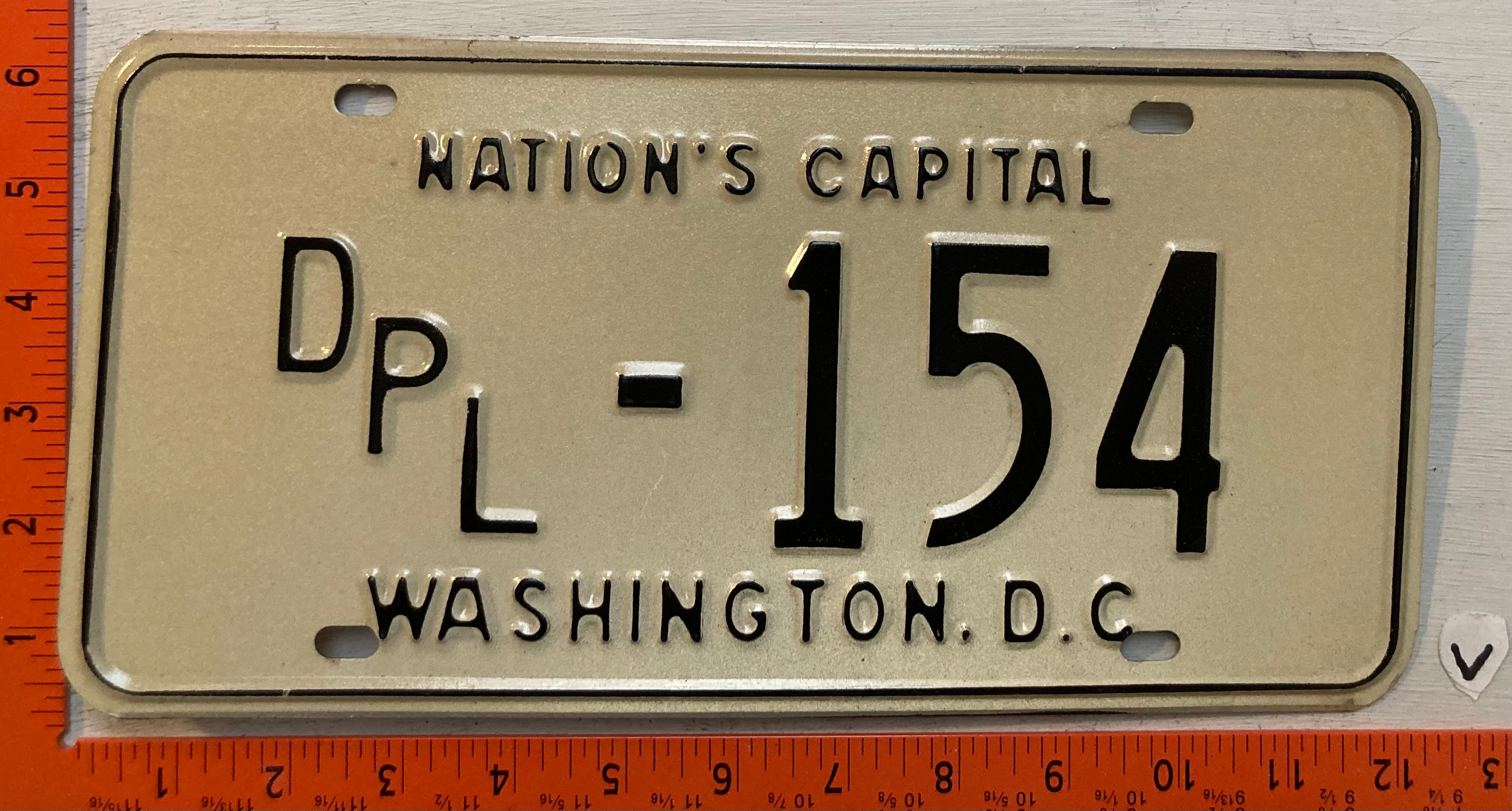 License Pl 1969 Washington, DC #DPL-154 Diplomat License Plate – LicensePl8s.com