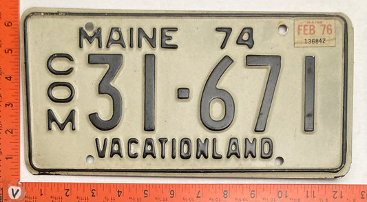 1976 Maine #31-671 Commercial License Plate