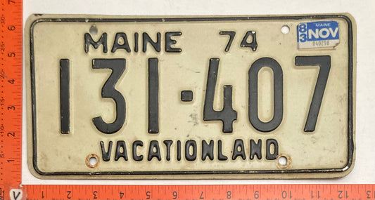 1983 Maine #131-407 Passenger License Plate