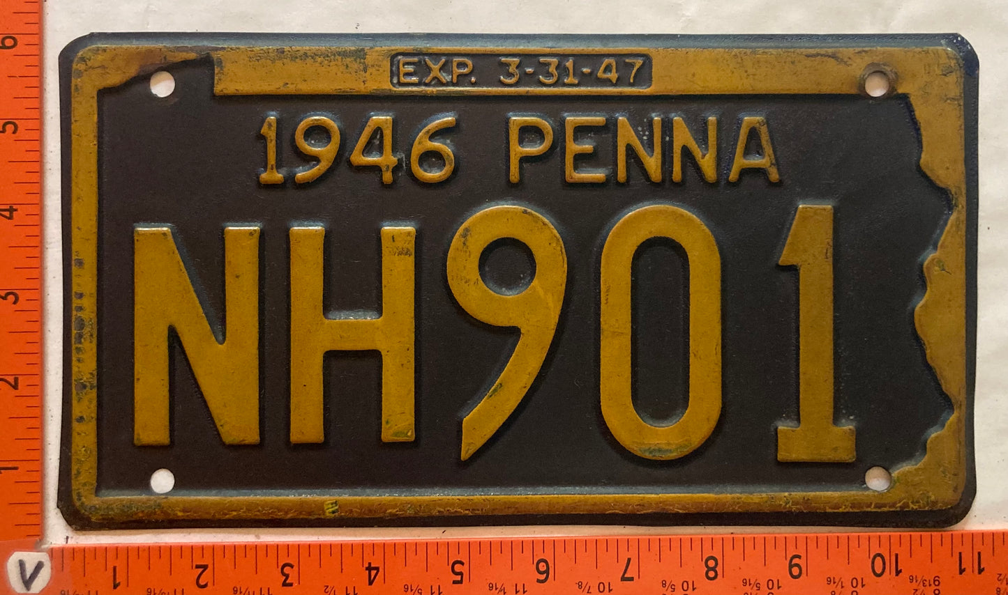 1946 Pennsylvania #NH901 Passenger License Plate