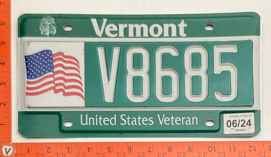 2024 Vermont #V8685 Veteran License Plate