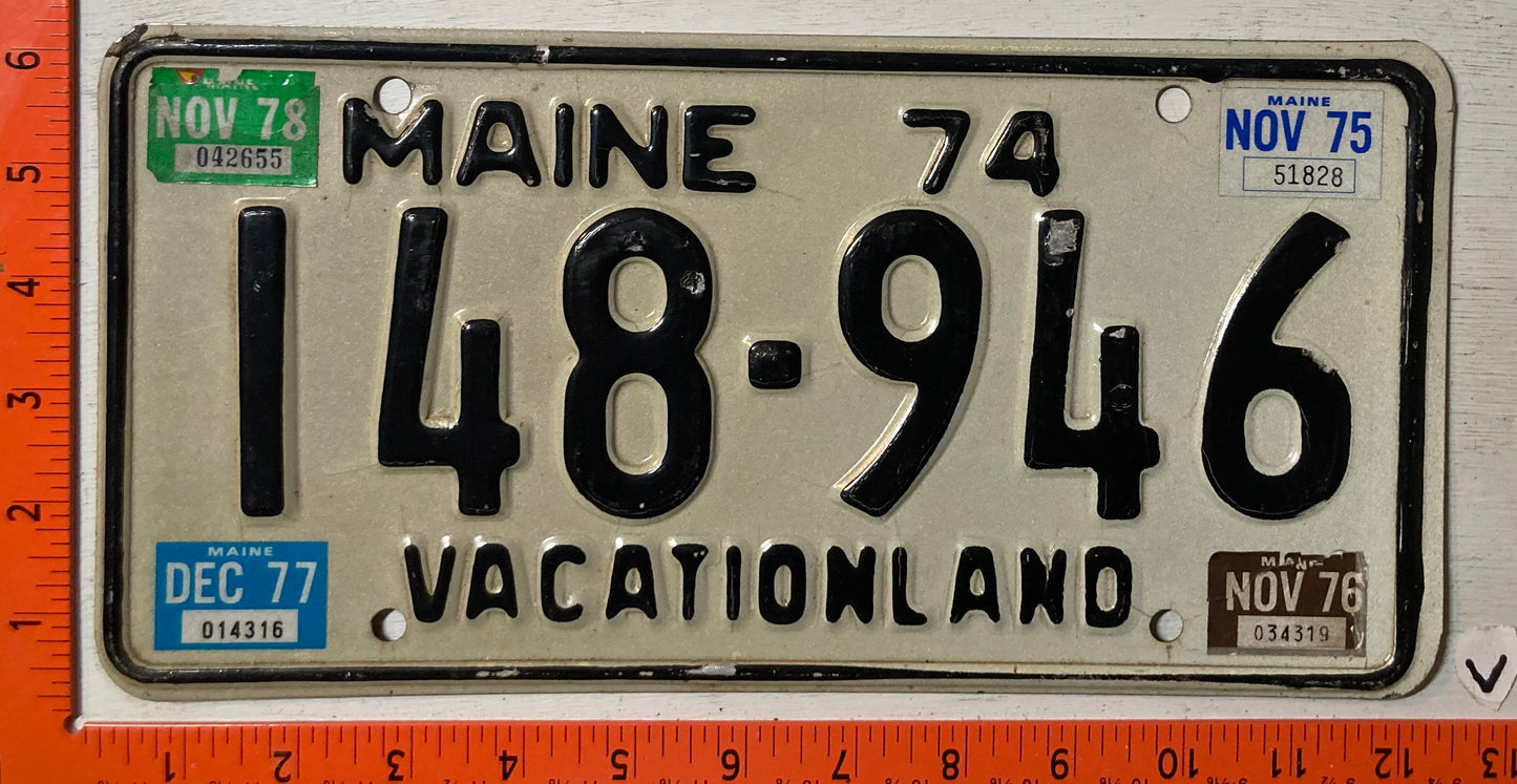 1979 Maine #148-946 Passenger License Plate