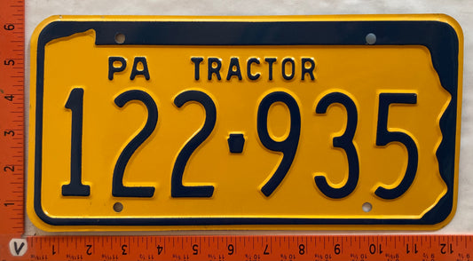 Late 1960's Pennsylvania #122-935 Tractor License Plate