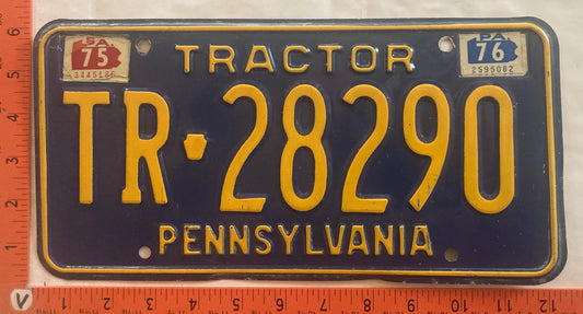 1976 Pennsylvania #TR 28290 Tractor License Plate
