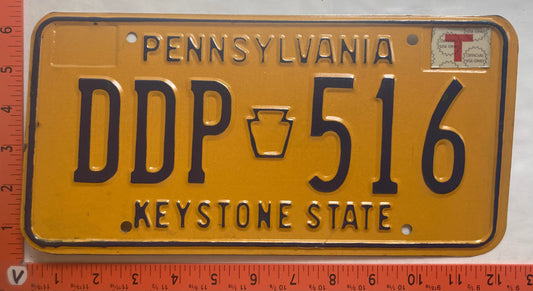 1978 Pennsylvania #DDP 516 Passenger License Plate