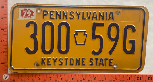 1979 Pennsylvania #300 59G Passenger License Plate