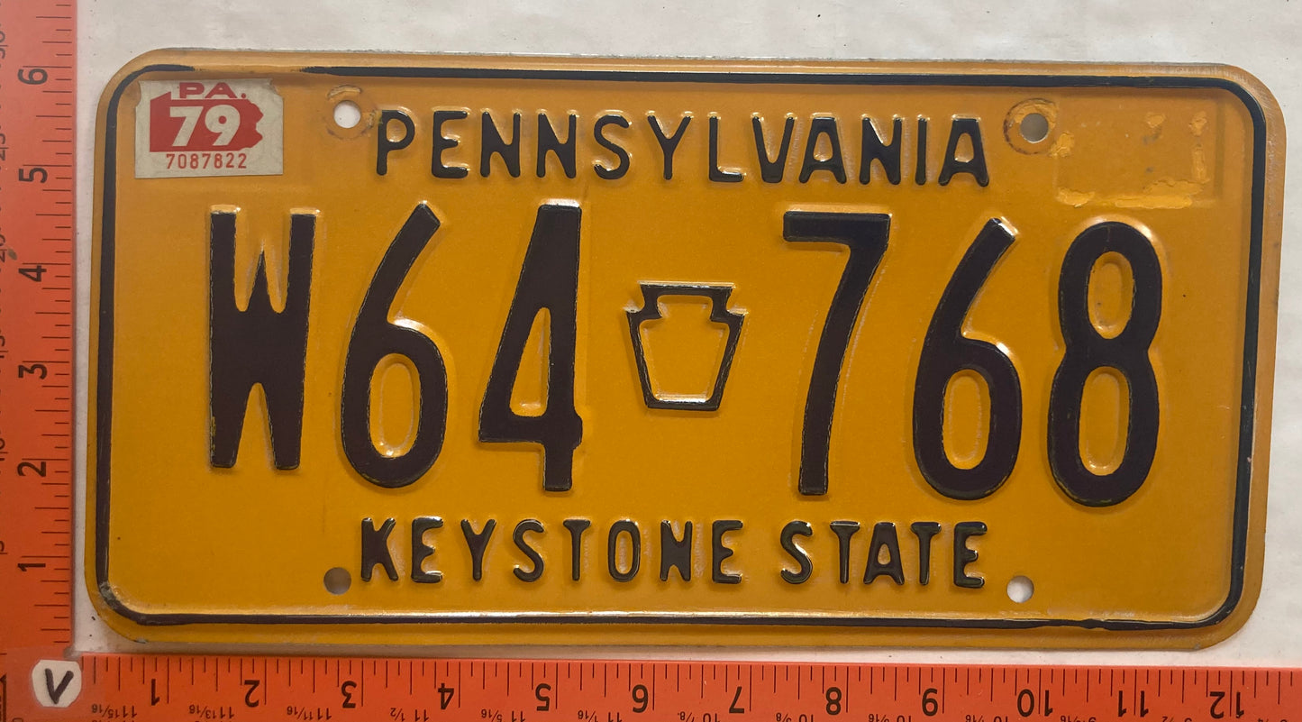 1979 Pennsylvania #W64 768 Passenger License Plate