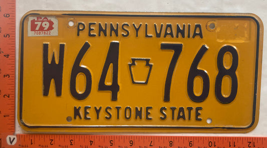 1979 Pennsylvania #W64 768 Passenger License Plate
