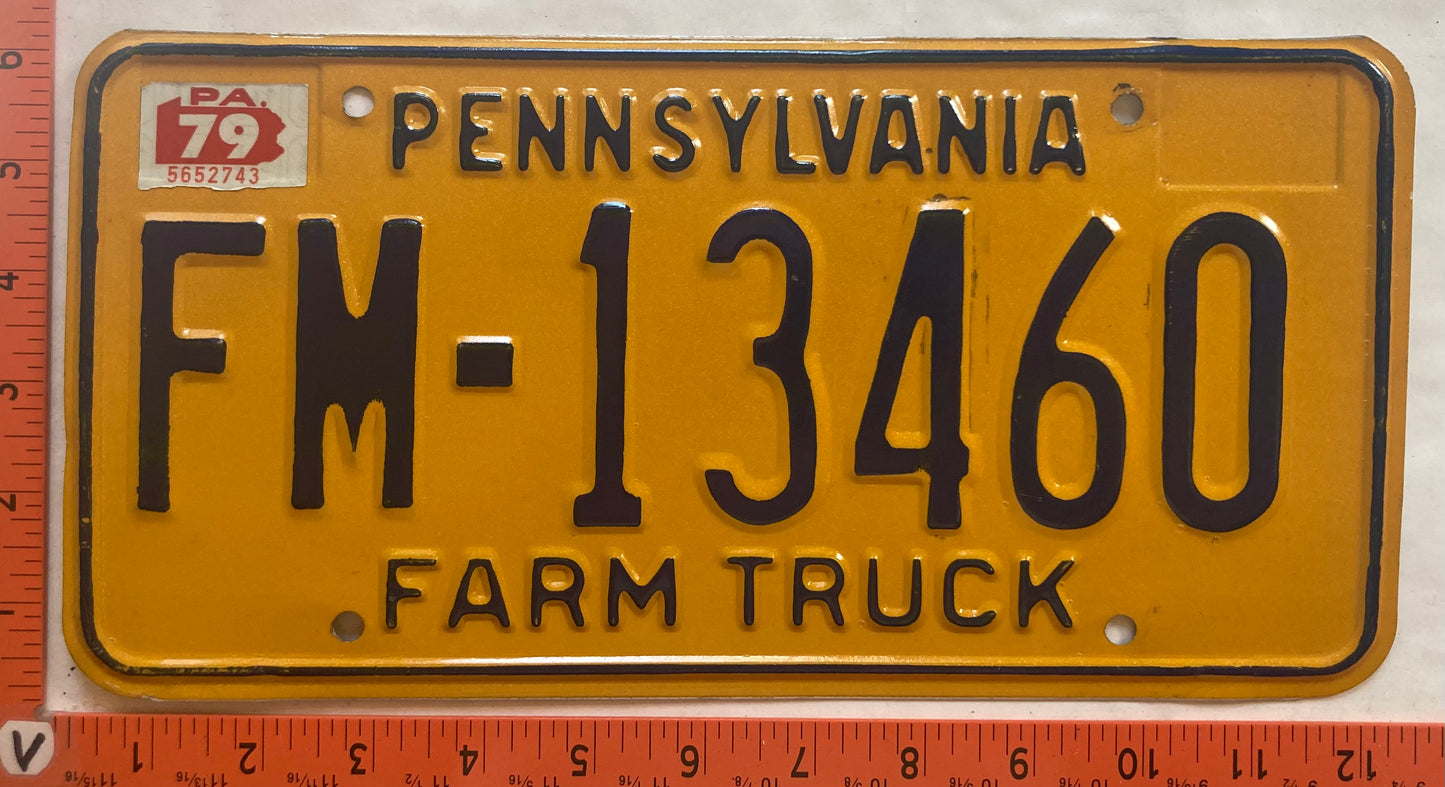 1979 Pennsylvania #FM-13460 Farm Truck License Plate
