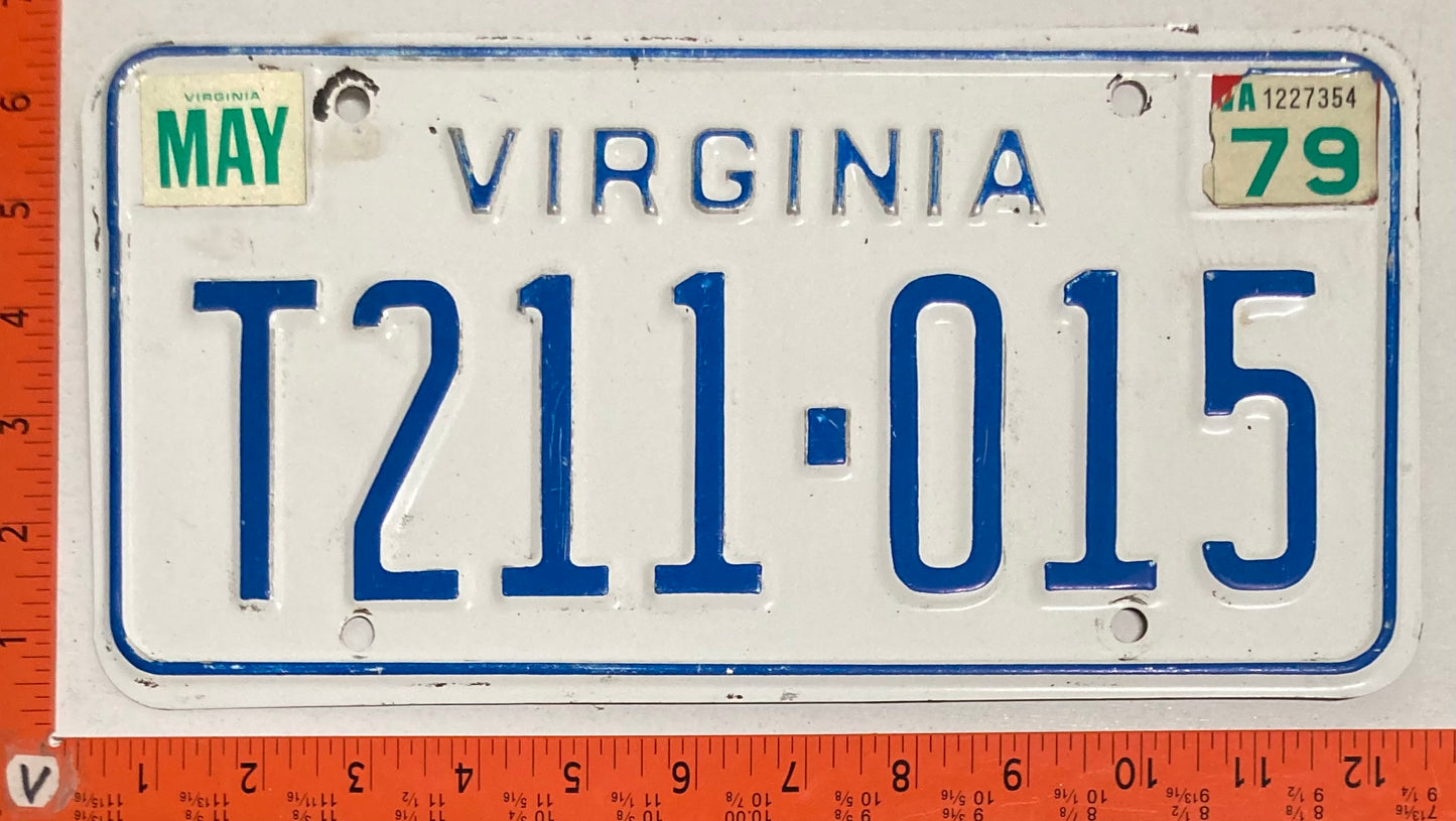 1979 Virginia #T211-015 Truck License Plate