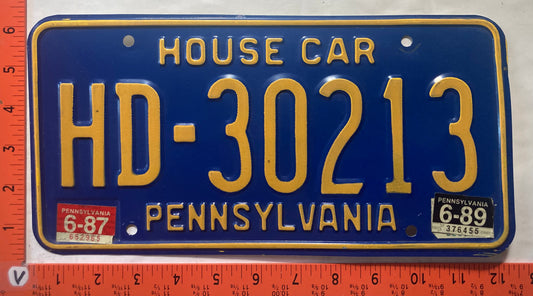 1989 Pennsylvania #HD-30213 House Car License Plate