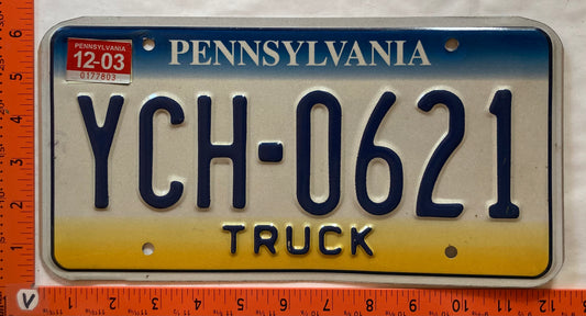 2003 Pennsylvania #YCH 0621 Truck License Plate