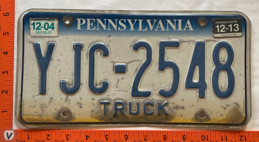 2004 Pennsylvania #YJC-2548Truck License Plate