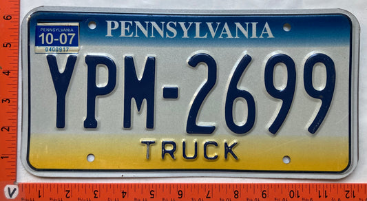 2007 Pennsylvania #YPM-2699 Truck License Plate