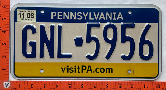 2008 Pennsylvania #GNL 5056 Passenger License Plate