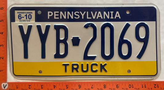 2010 Pennsylvania #YYB 2069 Truck License Plate