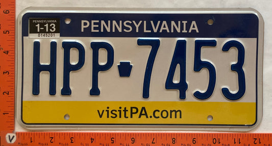 2013 Pennsylvania #HPP 7453 Passenger License Plate