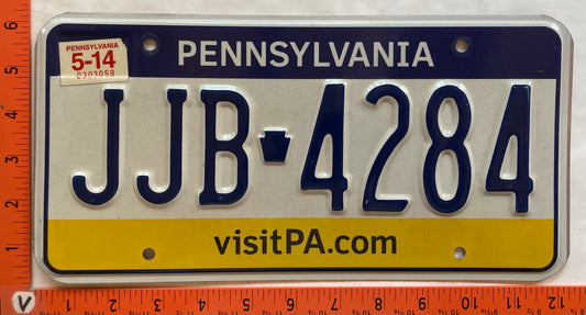 2014 Pennsylvania #JJB 4284 Passenger License Plate