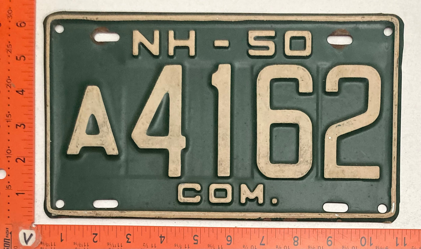 1950 New Hampshire #A4162 Commericial License Plate
