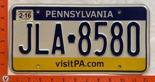2016 Pennsylvania #JLA 8580 Passenger License Plate