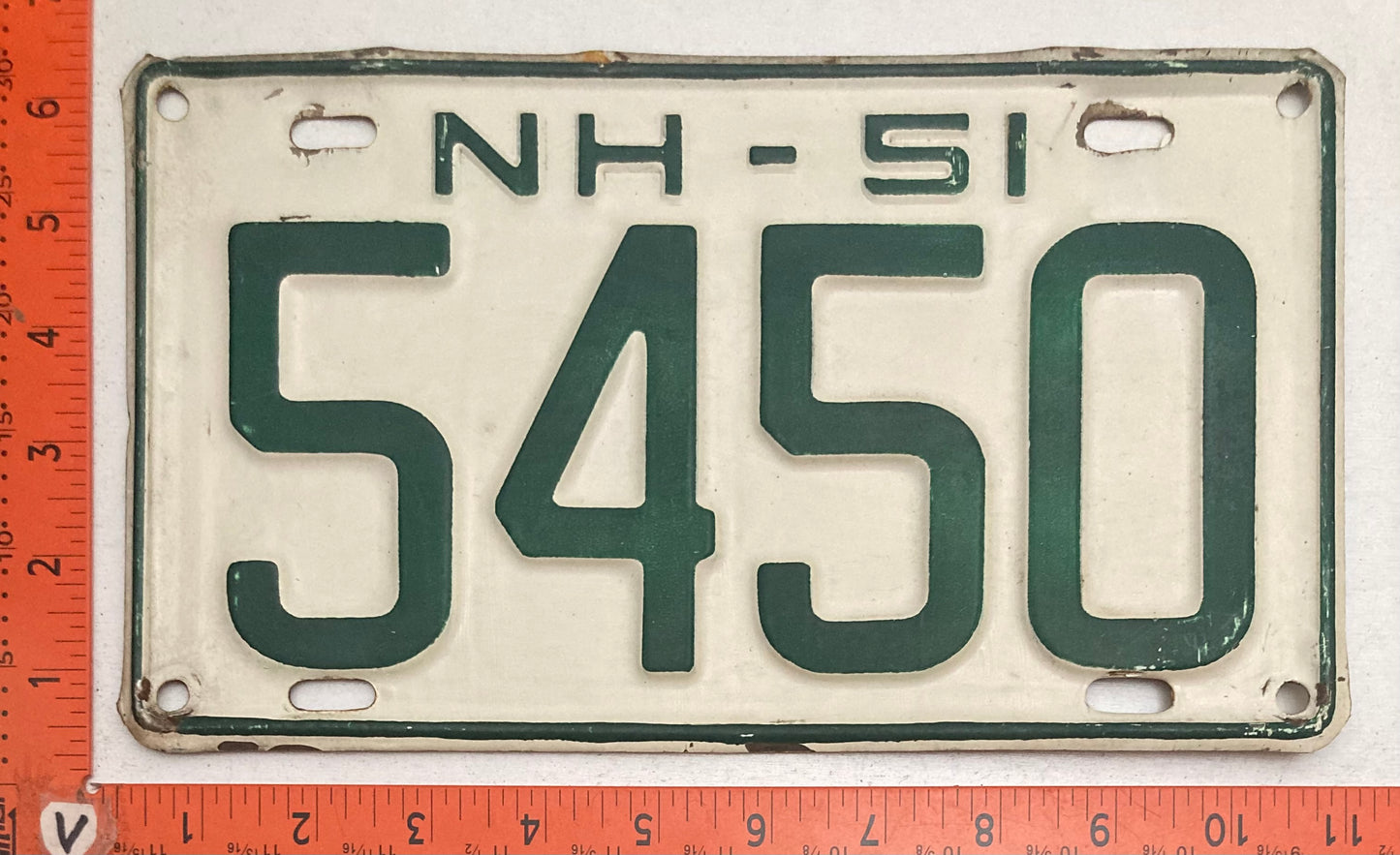 1951 New Hampshire #5450 Passenger License Plate