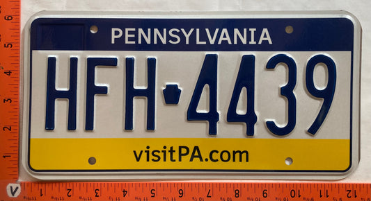Undated Pennsylvania #HFH 4439 Passenger License Plate