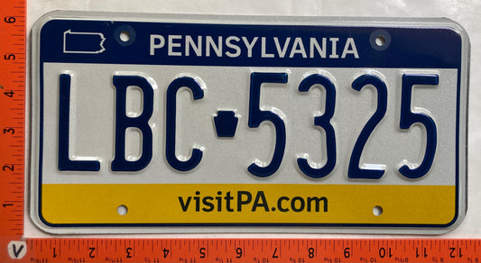 Undated Pennsylvania #LBC 5325 Passenger License Plate