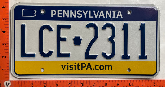 Undated Pennsylvania #LCE 2311 Passenger License Plate
