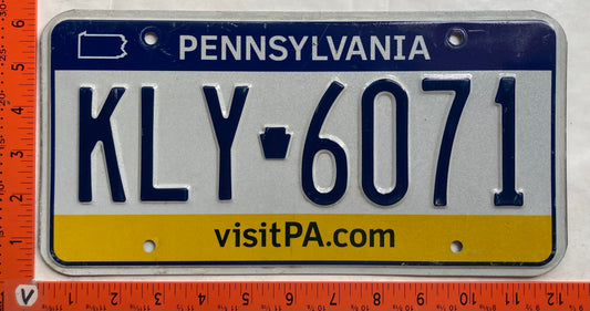 Undated Pennsylvania #KLY 6071 Passenger License Plate