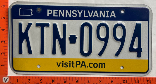 Undated Pennsylvania #KTN 0994 Passenger License Plate