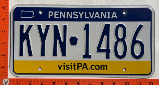 Undated Pennsylvania #KYN 1486 Passenger License Plate