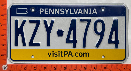 Undated Pennsylvania #KZY 4794 Passenger License Plate