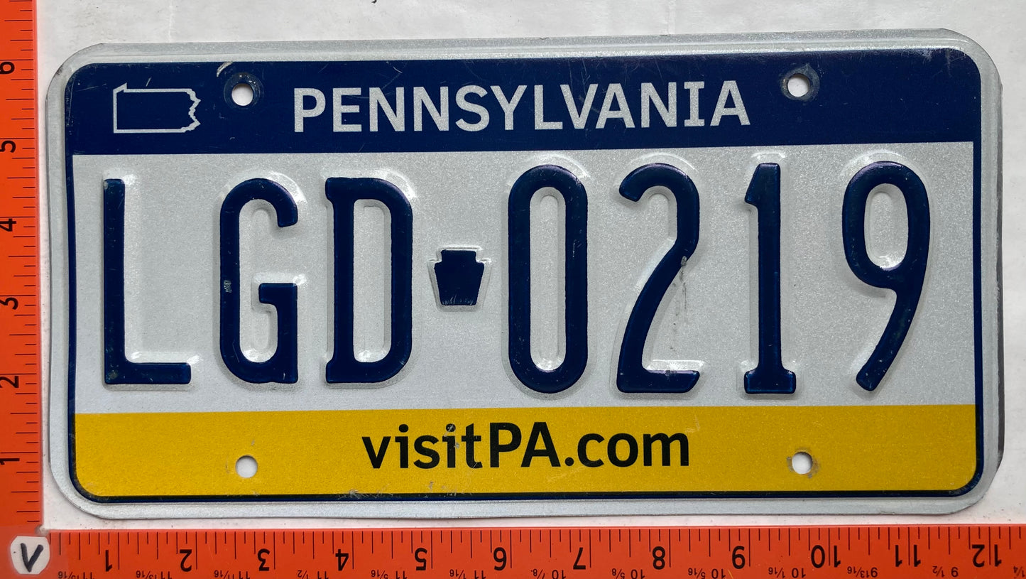 Undated Pennsylvania #LGD 0219 Passenger License Plate