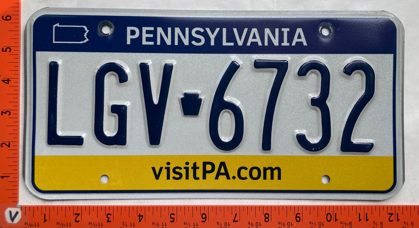 Undated Pennsylvania #LGV 6732 Passenger License Plate