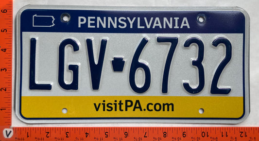 Undated Pennsylvania #LGV 6732 Passenger License Plate