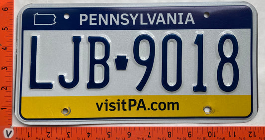 Undated Pennsylvania #LJB 9018 Passenger License Plate