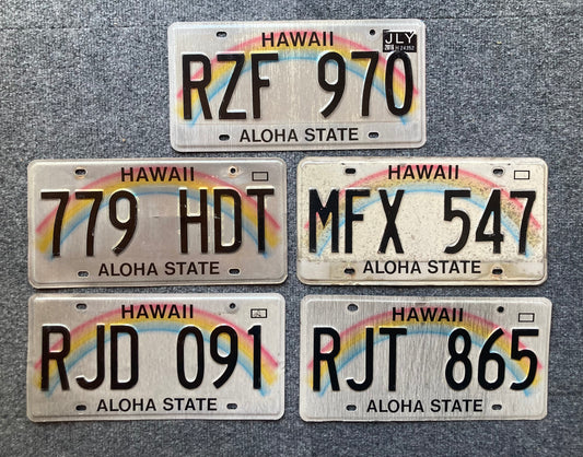 Group of 5 Hawaii Passenger Licenses Plate (Crafter)