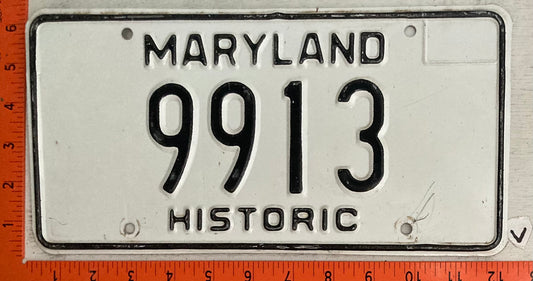 1981 Maryland #9913 Historic License Plate