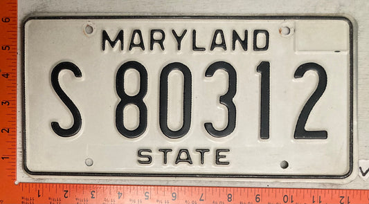 1981 Maryland #S80312 State License Plate
