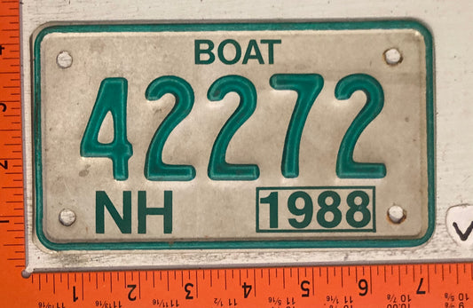 1988 New Hampshire #42272 Boat License Plate