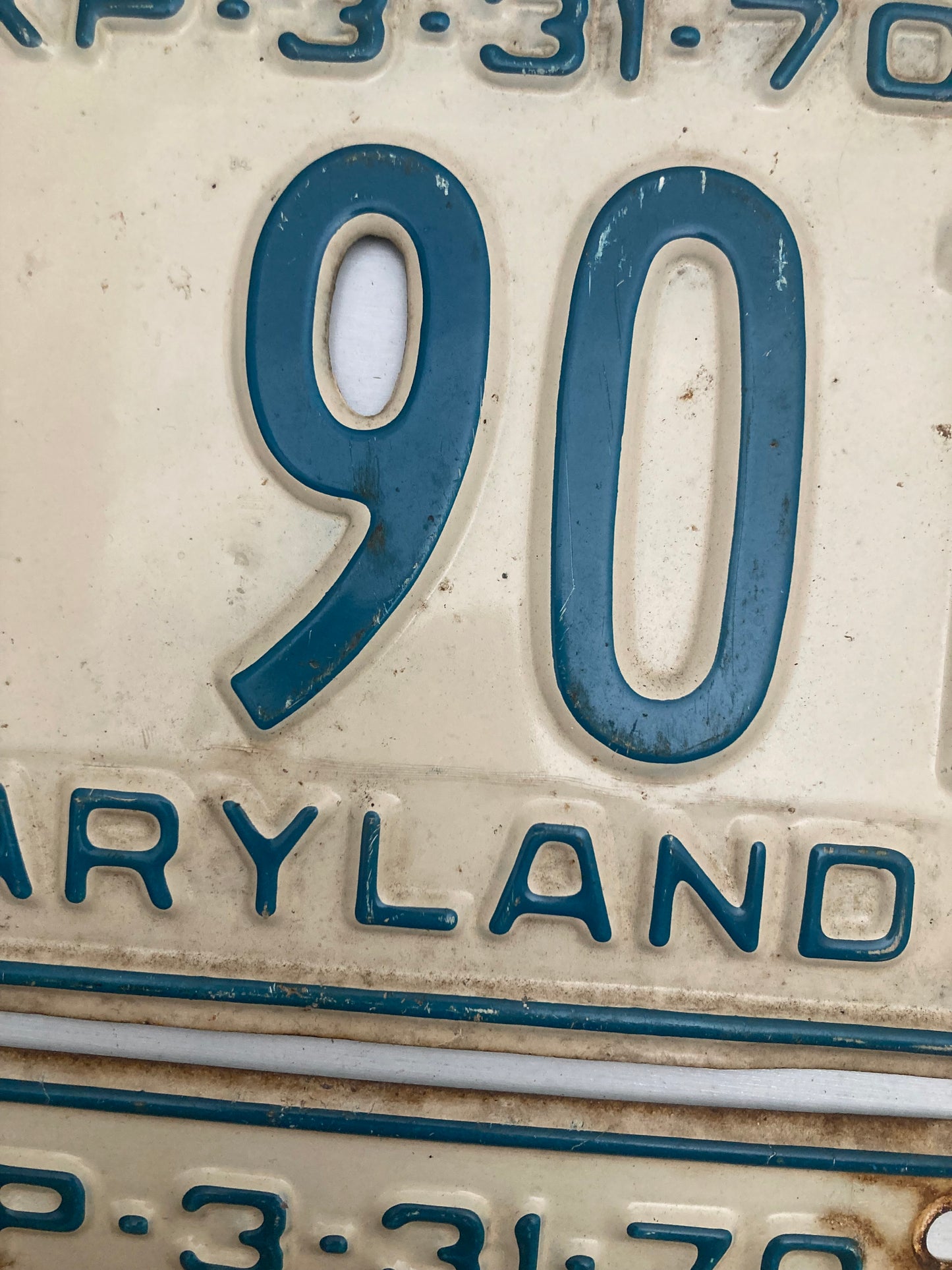 1970 Maryland #AW 9014 Passenger License Plate PAIR