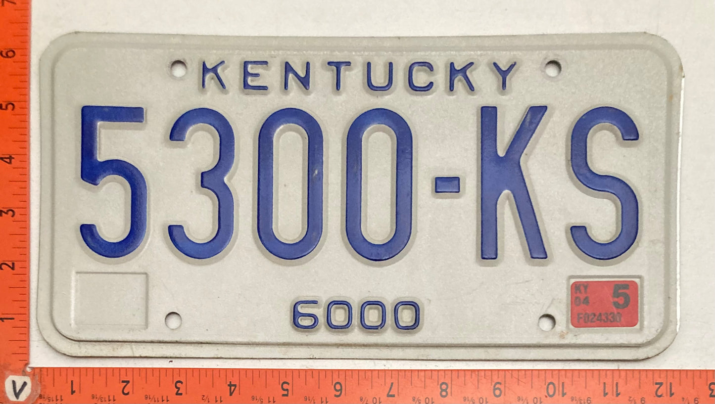 2004 Kentucky #5300-KS Truck License Plate