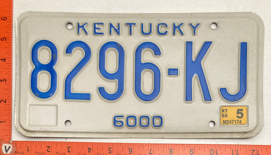 2005 Kentucky #8296-KJ Truck License Plate